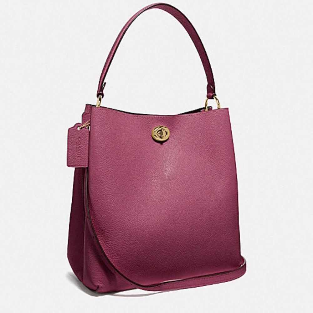 Coach Charlie Bucket Bag Gold/Vintage Mauve NWOT